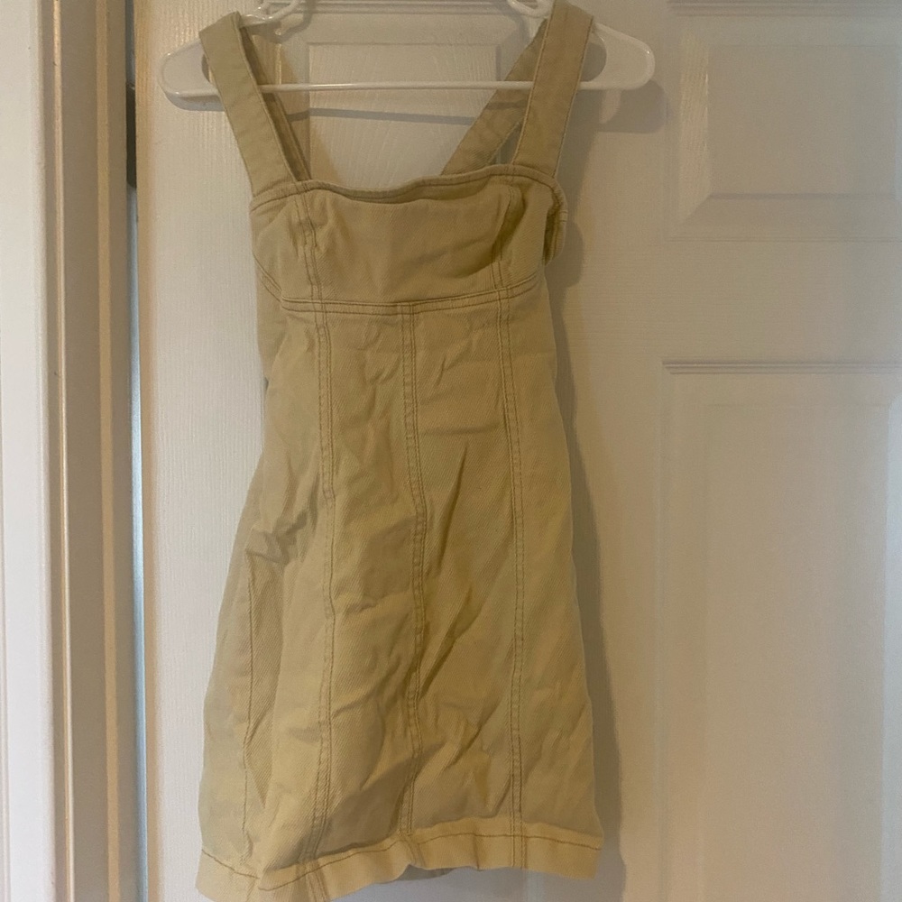 🤩 urban outfitters cream denim dress